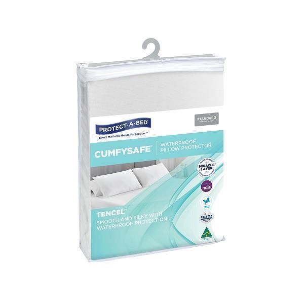 Image of Cumfysafe Tencel Pillow Protector Case White by Protect-A-Bed