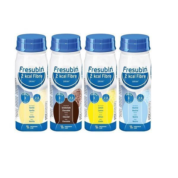 Fresubin 2kcal Fibre Drink Vanilla 200mL Easybottle Pack 4 - Fresubin product image for SEO optimization
