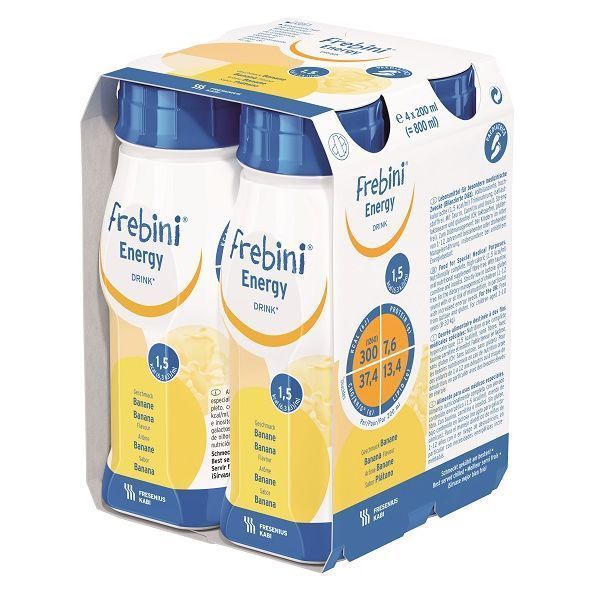 Frebini Energy Drink Banana 200mL Easybottle Pack 4 - Frebini product image for SEO optimization