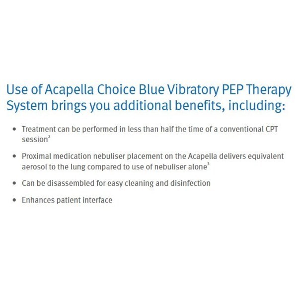 Acapella Choice Blue Vibratory Positive Expiratory Pressure Therapy System - Image 3
