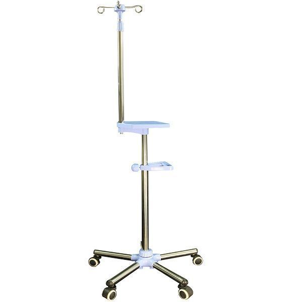 IV Pole With Extra Wide Base 640mm And Tray - IDG Medical product image for SEO optimization
