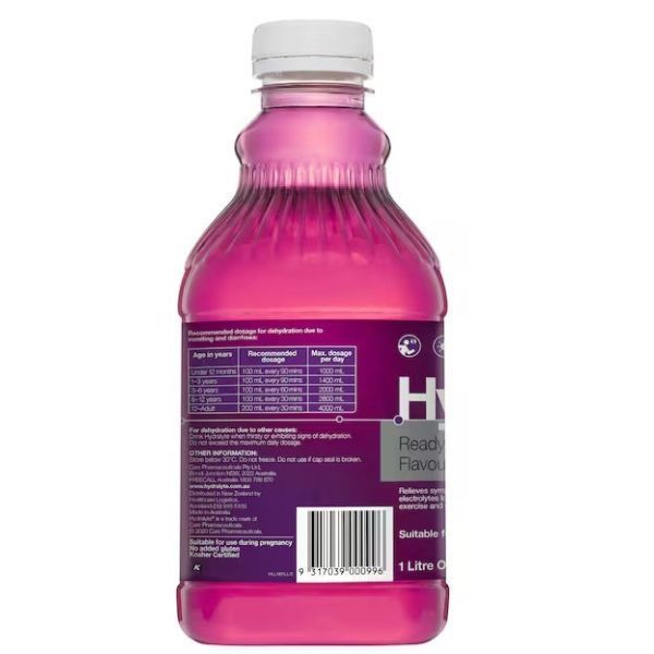 Hydralyte Solutions Apple and Blackcurrant 1L - Image 2