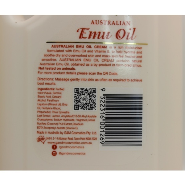Emu Oil Moisturising Cream 1kg - Image 4