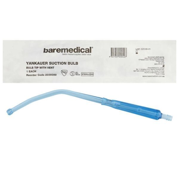 Bare Medical Yankauer Suction Bulb Tip with Vent 270mm - Image 3