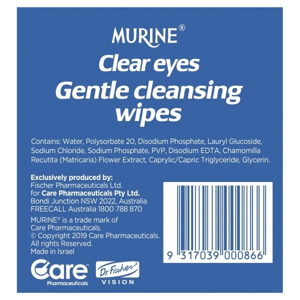 Murine Clear Eye Wipes Pack 30 - Image 4