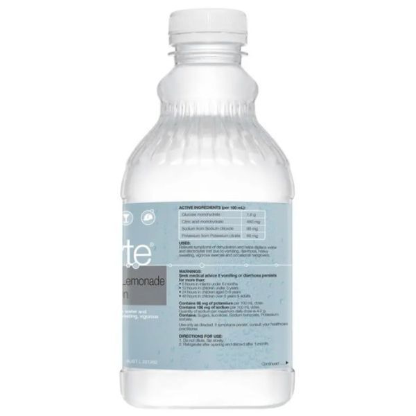 Hydralyte Solutions Colour Free Lemonade Flavoured 1L - Image 2
