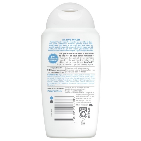 FemFresh Active Wash 250ml - Image 2