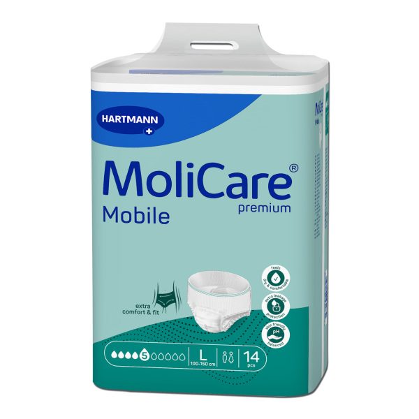 MoliCare Premium Mobile 5 Drops Medium 80-120cm 1154ml Pack 14