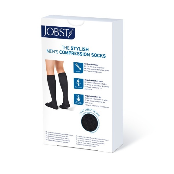 Jobst For Men Knee High Medium Black Socks 15-20mmHg - Image 4