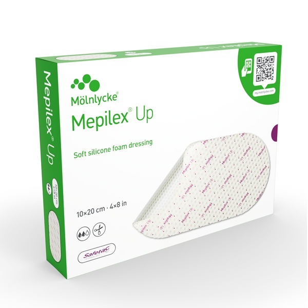 Mepilex Up 10cm x 20cm Soft Silicone Foam Dressing Sterile Box 5