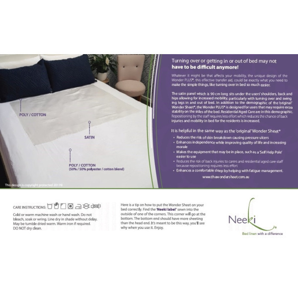 Wondersheet Plus Fitted Sheet Skinny Single 76cm x 203cm White 35cm Depth - Image 2