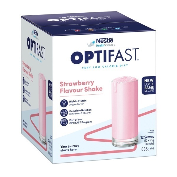 Optifast Very Low Calorie Diet Shake Strawberry 53g Pack 12 - Optifast product image for SEO optimization