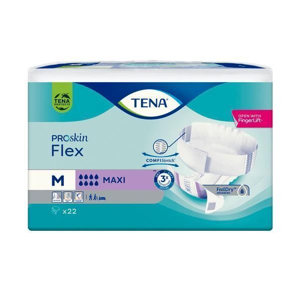 Tena Flex Proskin Maxi Medium Lilac 1830ml Pk22 by Tena in AllInOnes Medium