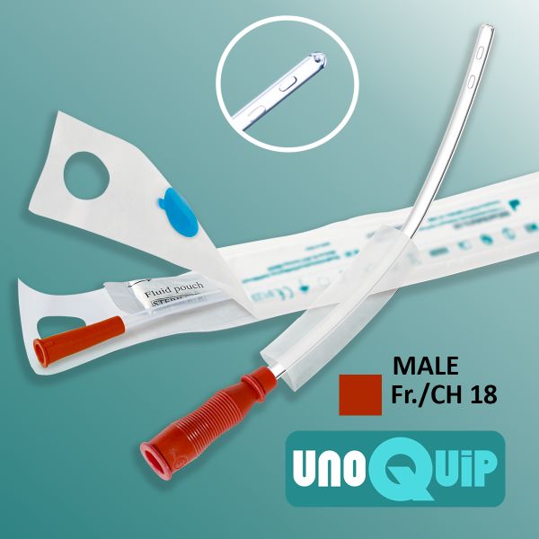 Convicath Hydrophilic Intermittent Catheter with Water Sachet Male 18cm CH18