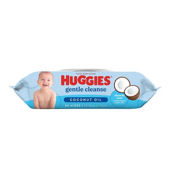 Huggies Baby Wipes Coconut Scented Pk80 - Image 4