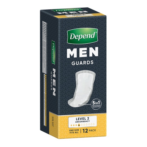 Depend Guards For Men White 350ml Pk12 by Depend in Male Pads