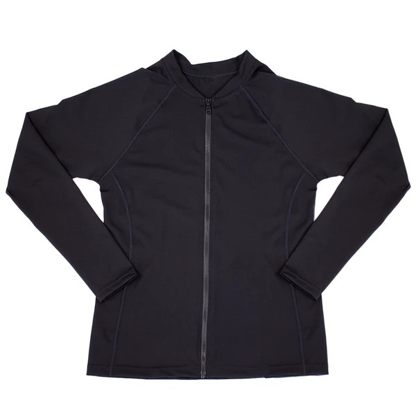 NightNDay Women's Long Sleeve Rash Top Black Size 14 Large