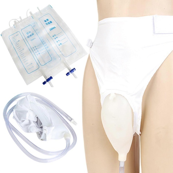 Fruugo External Catheter for Women Wearable Silicone Urinal with Waist Belt and 2 Bags