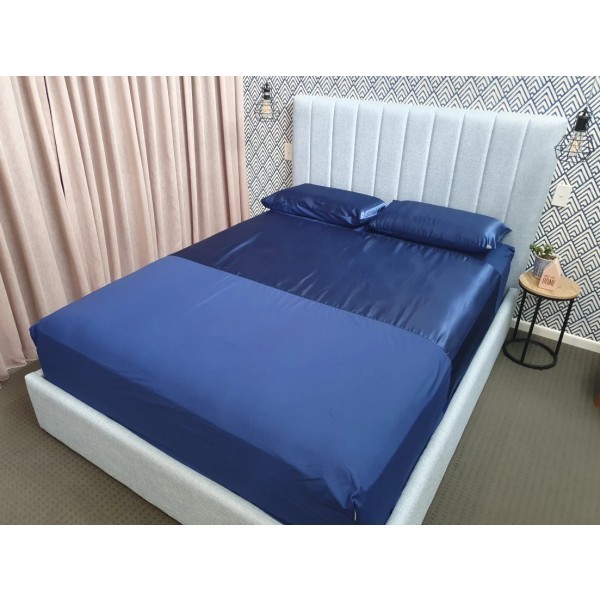 Wondersheet Plus Fitted Sheets Queen 152cm x 203cm Depth 45cm and Pillowcases Blue (2) - Image 3