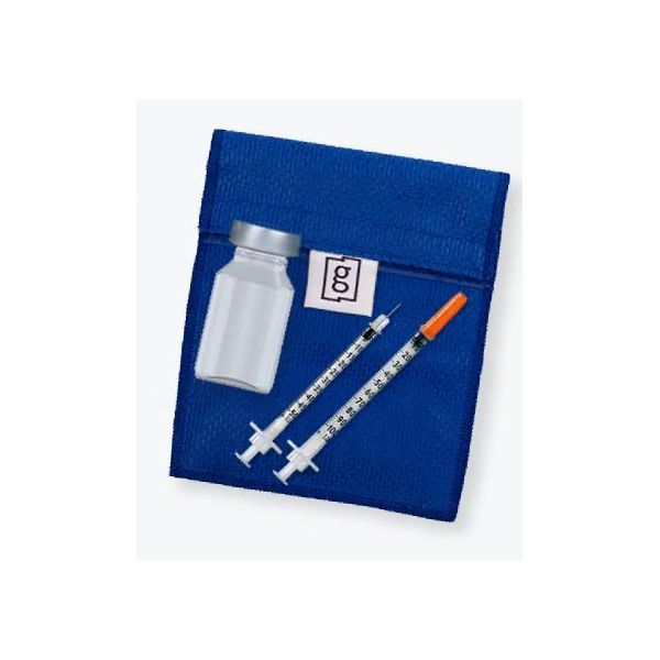 Glucology Insulin Cooling Bag Medium Vial Pouch Blue