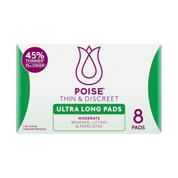 Poise Pad Thin and Discreet Ultra Long 550ml