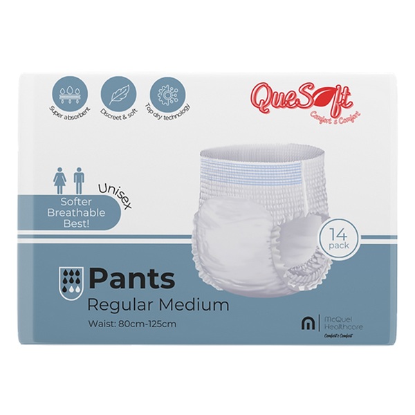 QueSoft Regular Medium 80-125cm Adult Pants 1500ml Pack 14