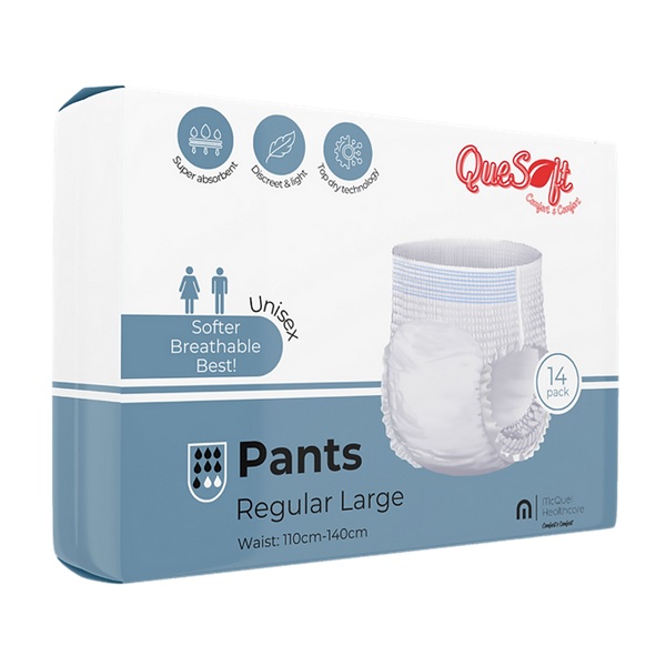 QueSoft Regular Large 110-140cm Adult Pants 1500ml Pack 14 - Image 2