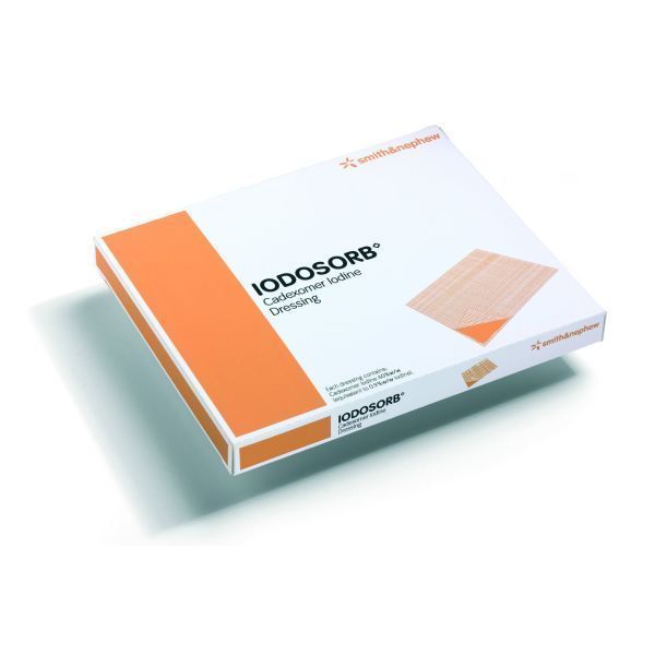 Iodosorb cadexomer iodine ointment used for wound care to absorb exudate