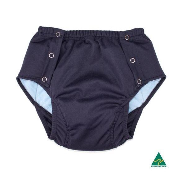 Minappi All-in-One Side Opening Press-Stud Fastening Pant 90-105cm Extra Large 1000ml Navy