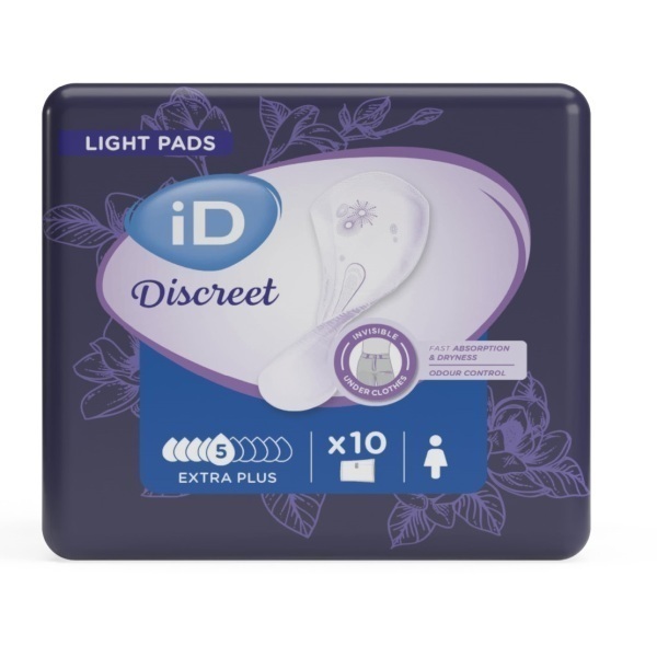 iD Discreet Pad Light Extra Plus 539ml Pack 10