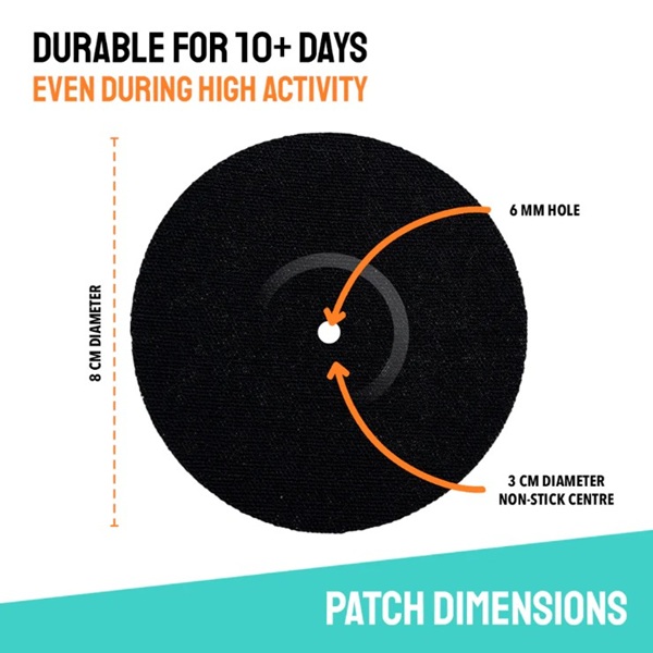 Dexcom G7 One+ Stelo Adhesive Patches Black Pack 20 - Image 2