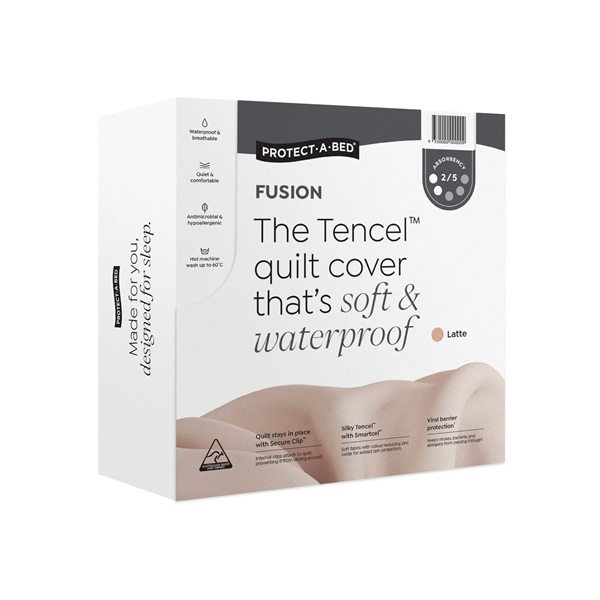 Protect-A-Bed Fusion Quilt Cover Latte King - Image 2