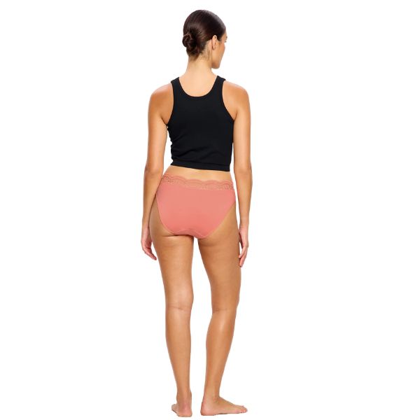 Modibodi Sensual Hi Waist Bikini Light Dusty Coral Size 16 - Image 3