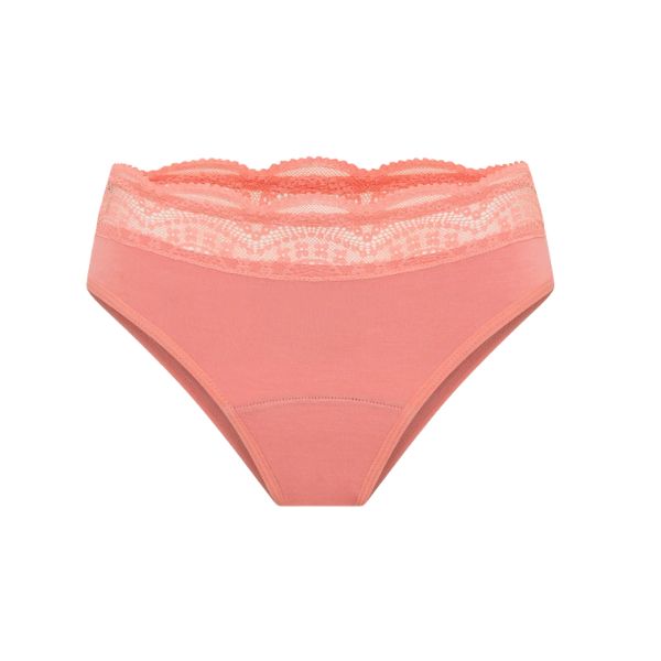 Modibodi Sensual Hi Waist Bikini Light Dusty Coral Size 14 - Image 3