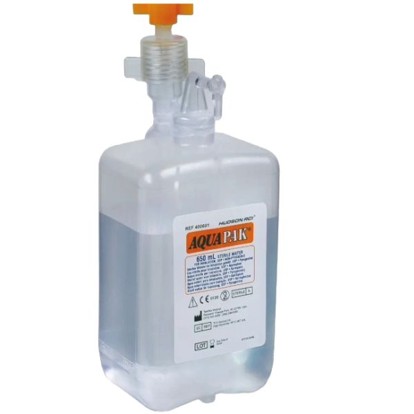 image of a bottle of sterile water