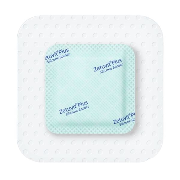 Zetuvit Plus Silicone Border Dressing 8x8cm Box 10 - Image 2
