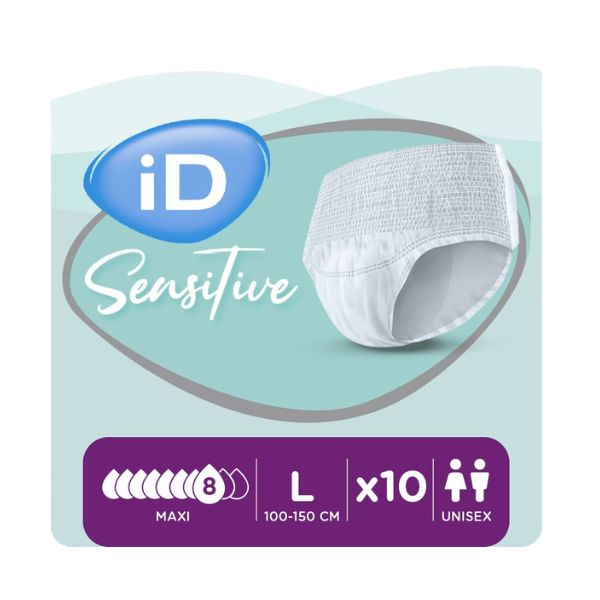 iD Sensitive Pants Maxi Large 100-150cm 2200ml Pack 10