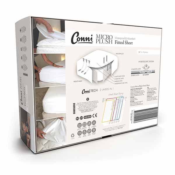 Conni Micro Plush Elasticated Waterproof Mattress Protector King Single - Image 2