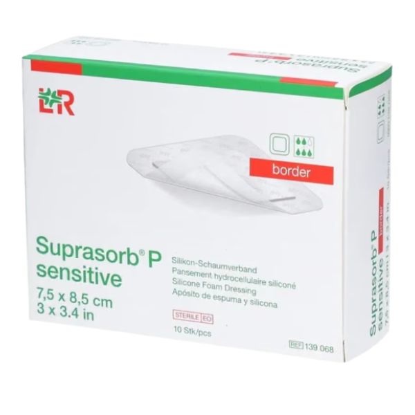 Suprasorb P Adhesive Foam Dressing 7.5x7.5cm - Suprasorb product image for SEO optimization