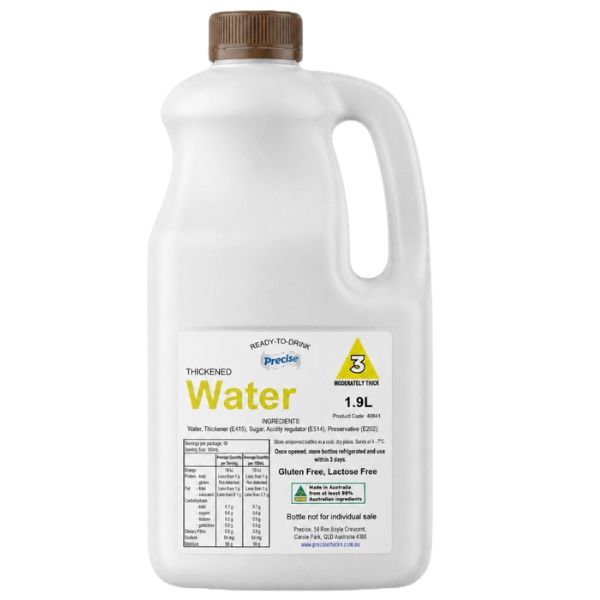 Image of a bottle of thickened water