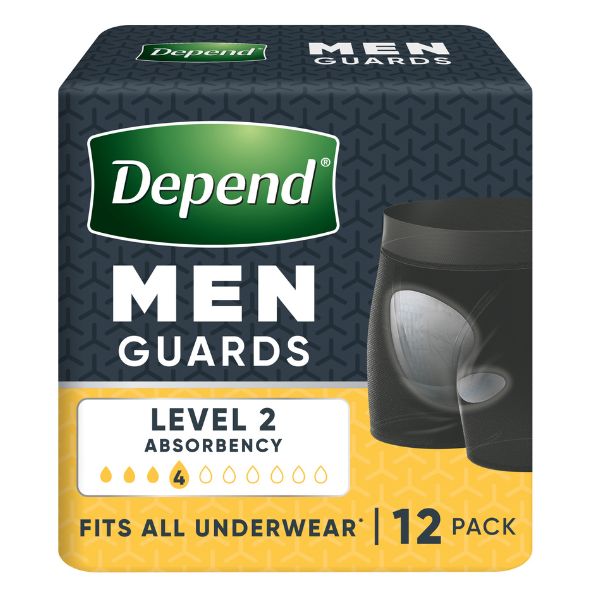 Depend Guards For Men White 350ml Pk12 by Depend in Male Pads